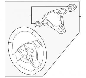 Руль голый VW Jetta 15-18 USA кожа