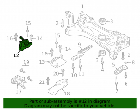 Подушка двигателя правая VW Golf 15-19 1.8T