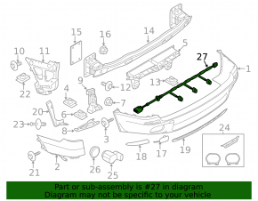Провід заднього бампера BMW X5 E70 11-13 M pack