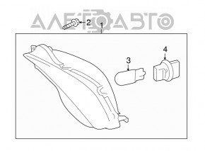 Поворотник правый Toyota Camry 15-17 LED