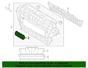 Емблема решітки радіатора grill Audi Q5 8R 09-17 хром