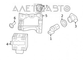 Кронштейн датчика слепых зон правый Audi A5 F5 18-25