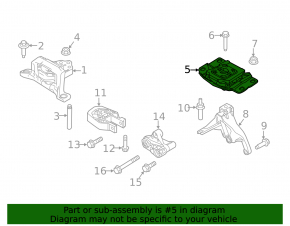 Подушка двигателя задняя Ford Focus mk3 15-18 рест 1.0T