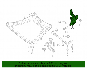 Цапфа передняя левая Nissan Rogue 14-20 Korea