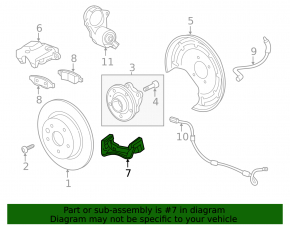 Скоба суппорта заднего правого Chevrolet Equinox 18-24