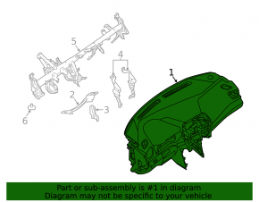 Торпедо передняя панель без AIRBAG Nissan Maxima A36 16-18 черн SV, SL, Platinum