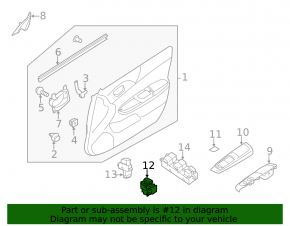 Кнопка блокировки дверей передняя правая Subaru Forester 08-10 SH