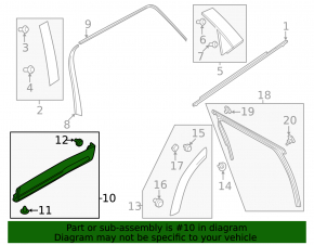 Накладка двери нижняя задняя правая Mazda CX-90 24-26