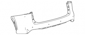 Бампер задній голий Lexus NX200t NX300 NX300h 15-21