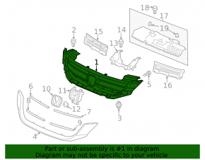 Грати радіатора grill Honda Accord 13-15