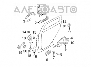 Заглушка ручки двери задней правой Nissan Rogue 08-09