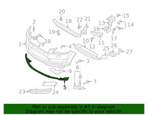 Губа переднего бампера Audi Q7 4L 07-09