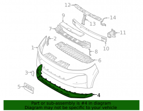 Губа переднього бампера Nissan Murano z53 25-26 Platinum
