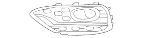 Решетка бампера левая Honda Crosstour 10-15 2013-15
