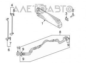 Радиатор охлаждения АКПП масло Audi Q7 4L 10-15 3.0 TDI, 3.0
