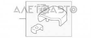 Ручка КПП Audi A4 B9 17-25 с верхней накладкой, кожа, черная, царапины