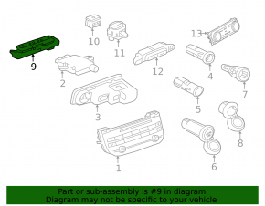 Блок кнопок центральной консоли Jaguar F-Pace X761 17-20 под stop-go, тип 2