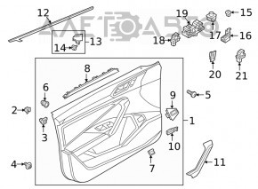 Кнопка центрального замка передняя левая VW Jetta 19-26 черная