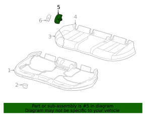 Накладка Isofix заднего ряда Audi A6 C8 19-24 коричневая