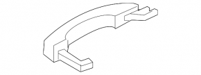 Ручка двери внешняя передняя левая Ford Escape MK3 13-19 хром