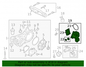 Задний дифференциал редуктор Volvo XC60 22-23 B6 передняя часть муфта
