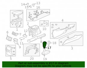 Ручка КПП Acura MDX 14-15 кожа черн
