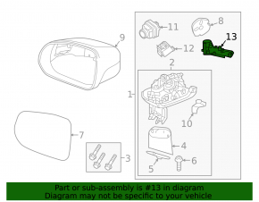 Поворотник зеркала левый Volvo XC40 19-26