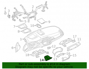 Бокс карман передней панели BMW X3 G01 18-24 черный