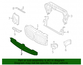 Жалюзи дефлектор радиатора нижний BMW X5 G05 24-26 B58, S68