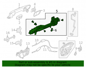 Механизм ручки двери задней левой Honda Civic XI FE/FL 22-26