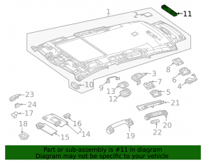 Плафон освещения задний Mercedes W167 GLE 350 450 20-26 черный под 2 ряда