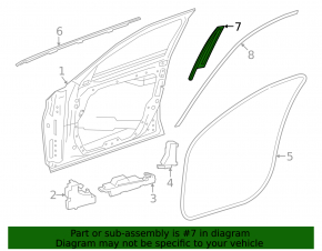 Накладка двери боковая передняя левая Mercedes C-class W205 15-21
