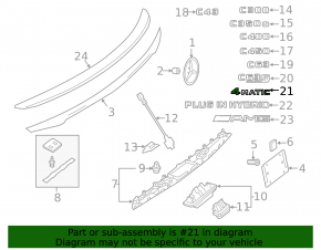 Эмблема надпись 4MATIC крышки багажника Mercedes C-class W205 15-16