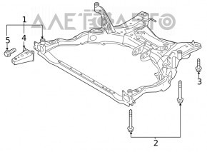 Подрамник передний Mazda CX-5 17-25 с клыками, ржавый
