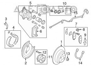 Кожух тормозного диска задний правый Subaru b10 Tribeca