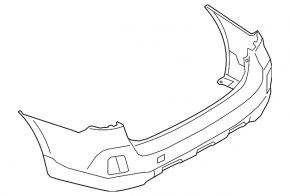 Бампер задній голий Subaru Outback 15-17