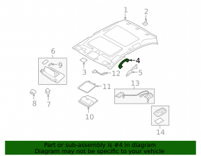 Ручка потолка правая Infiniti G25 G35 G37 4d 06-15