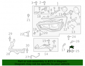 Кронштейн крепления фары правый Audi A4 B8 13-16