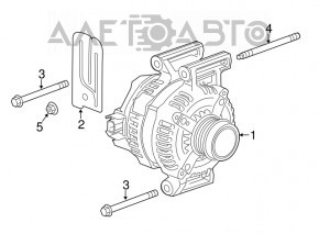 Генератор Cadillac CTS 14-19 2.0T