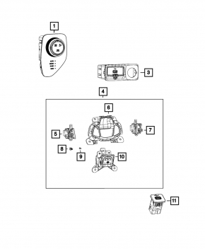 Кнопка stop-go Jeep Renegade 19-23