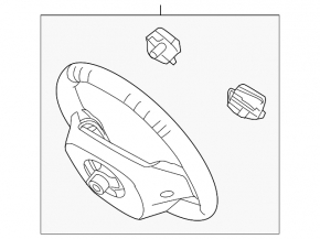 Руль голый Ford Fiesta 11-19 резина черн