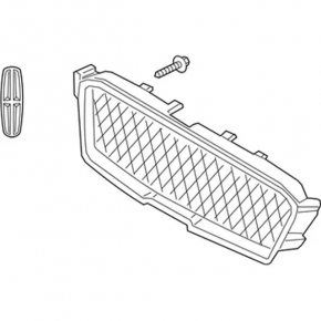 Решітка радіатора grill Lincoln MKZ 17-20 чорна