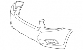 Бампер передній голий Toyota Highlander 08-10