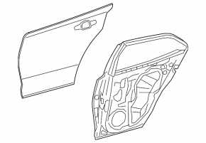 Двері голі задні ліві Toyota Corolla 20-26