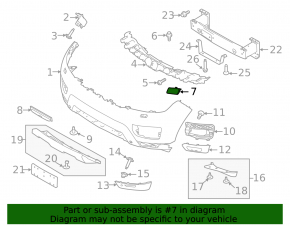 Заглушка омивача фар ліва Land Rover Range Rover Sport 13-17 дорест