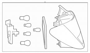 Фонарь правый Mercedes CLA 14-16 LED