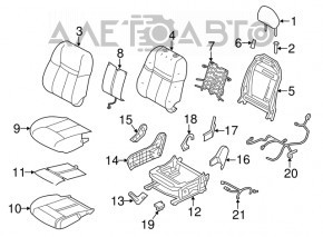 Occupant Sensor Nissan Rogue 14-17 широкая фишка, 16 пинов