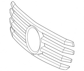 Накладка решетки радиатора grill Mercedes X167 GLS 450 580 24-26 AMG pkg