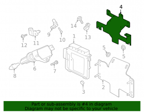 Кронштейн блока ECU компьютера двигателя Land Rover Range Rover Velar 18-20 2.0T, 3.0T, 5.0T большой