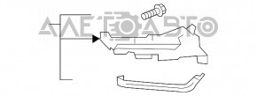 Заглушка ПТФ права Lexus RX350 RX450h 20-22 з хромом